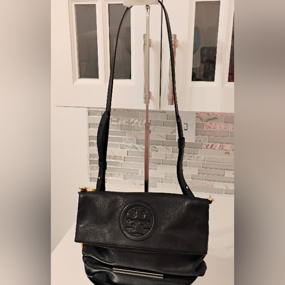 Tory Burch Crossbody - Black Pebbled Leather
